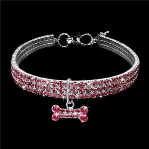 Bling Crystal Dog Collar Diamond for Pet Little Dogs Supplies S/M/L