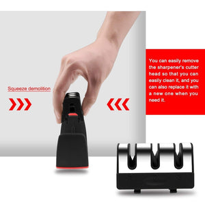 Manual Knife Sharpener with 3 Stage  Professional Knife Sharpening