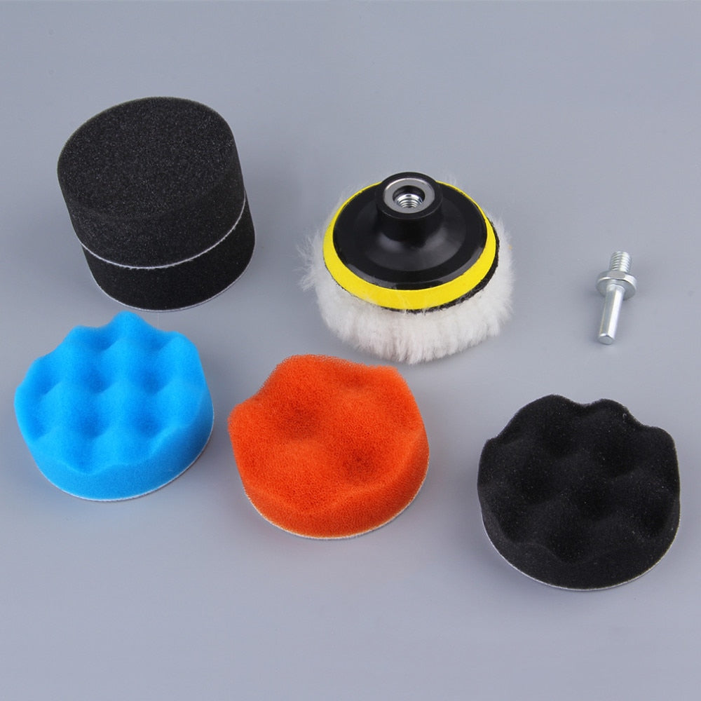 7Pcs 7 Inch Polishing Pads Sponge Waxing Foam Buff Buffing Kit For Car  Polisher